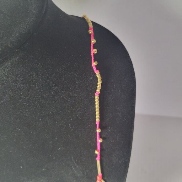 Stella & Dot Gold Tone Simple Modest Dainty Long Colorful Beaded Necklace - Picture 4 of 6